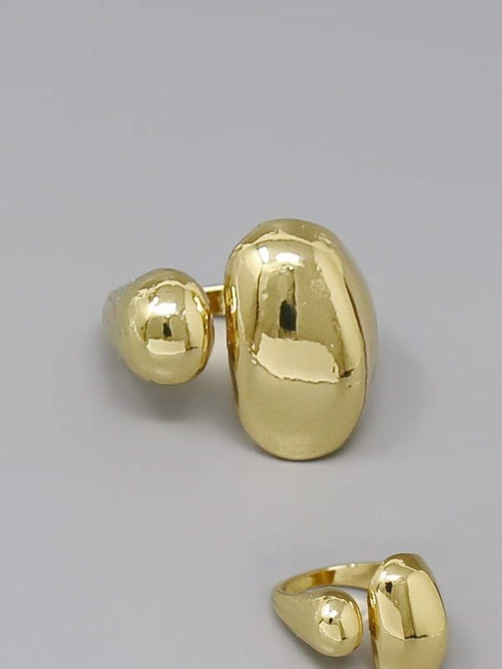 Gold Double-Ended Dome Ring - Women's Jewelry